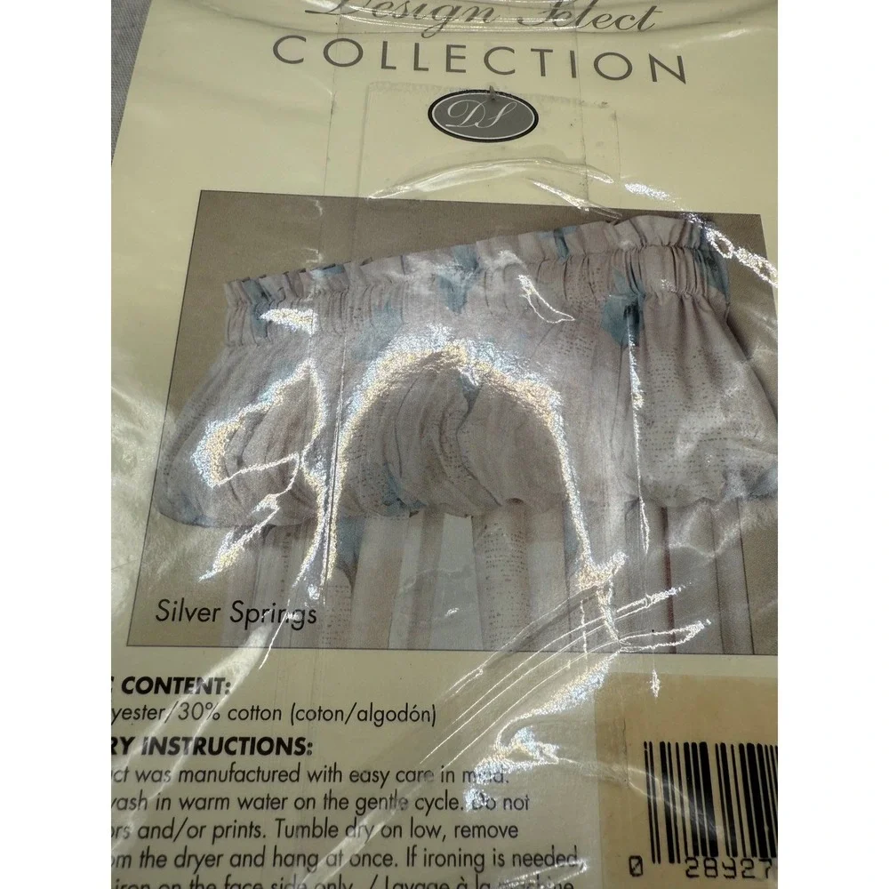 Design Select Collection Silver Springs Pouf Valance Multi Color Floral Fabric‎